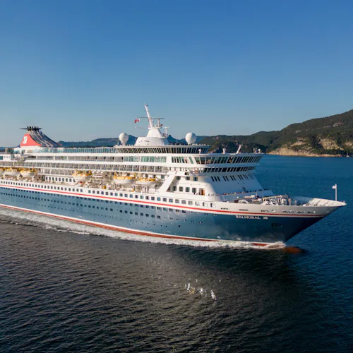 Balmoral at Sea arriving in Norway