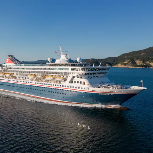 Balmoral at Sea arriving in Norway