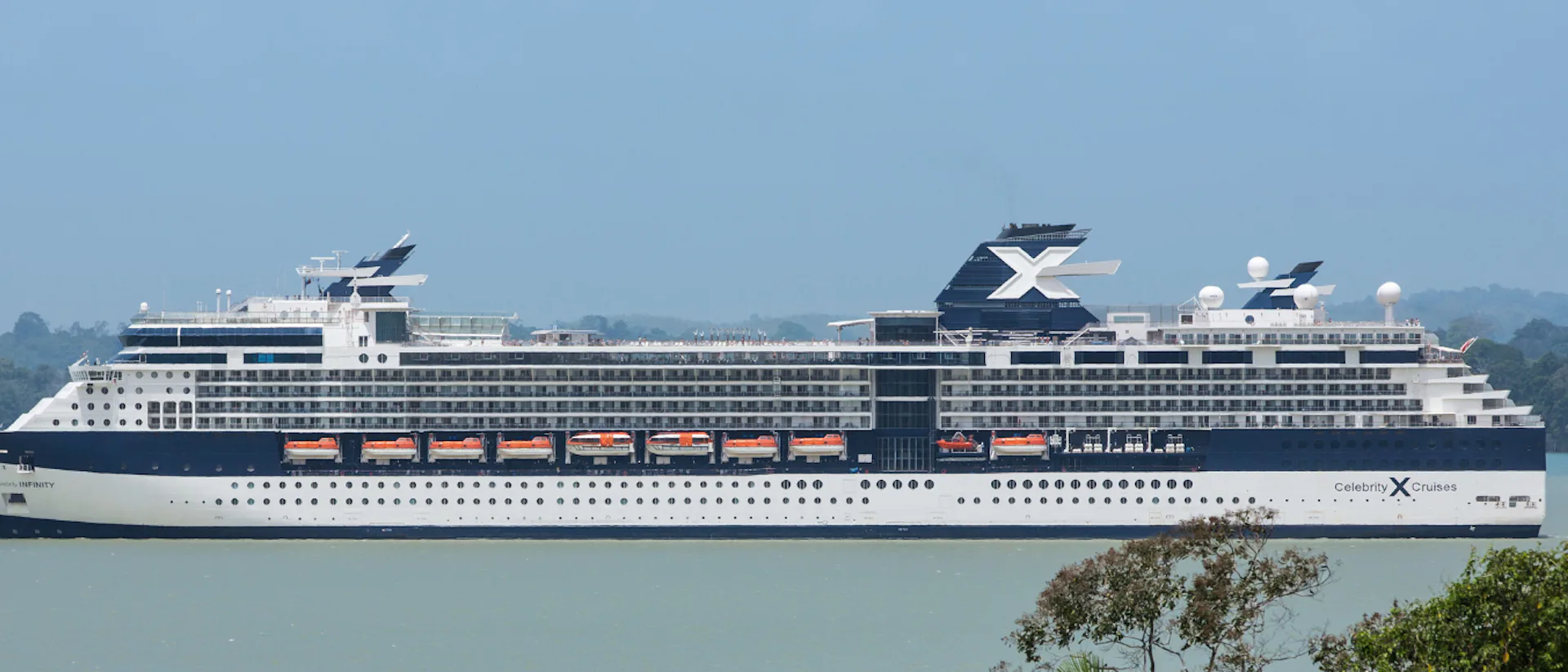 Celebrity Infinity sailing the Panama Canal
