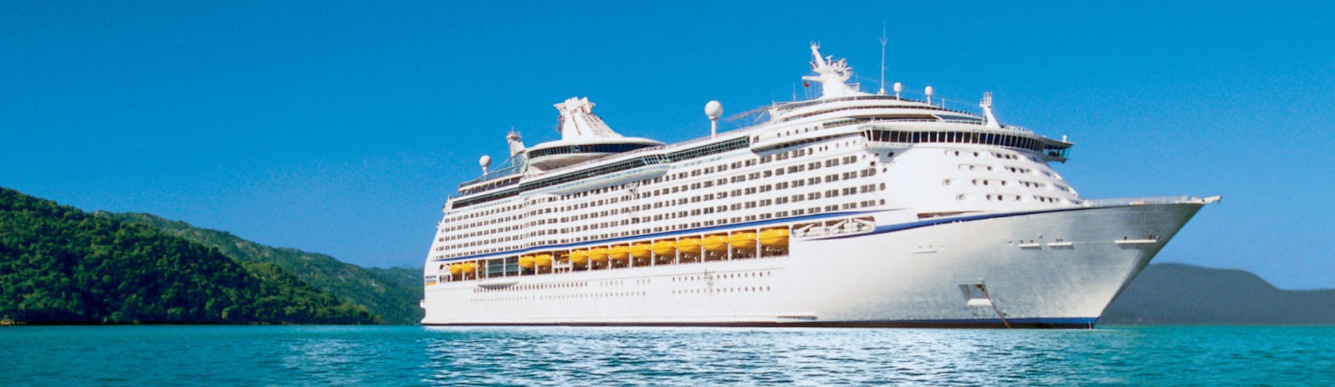 Adventure of the Seas dock in the Caribbean.