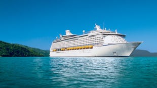 Adventure of the Seas dock in the Caribbean.