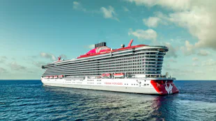 Scarlet Lady at Sea