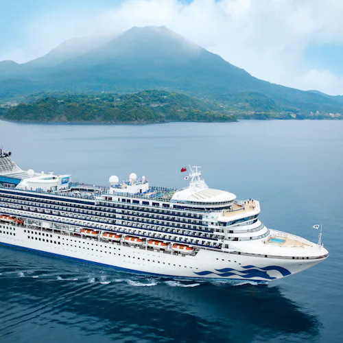 Diamond Princess in Kagoshima, Japan