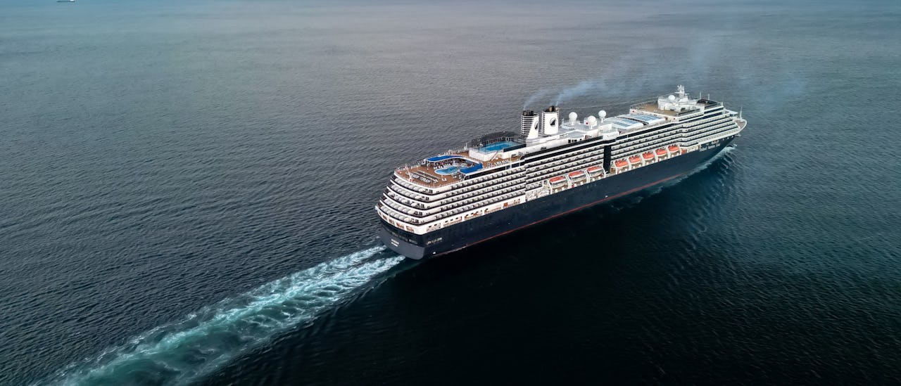 Holland America Line's ship Noordam on her inaugrual call to Kagoshima, Japan