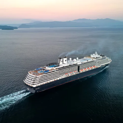 Holland America Line's ship Noordam on her inaugrual call to Kagoshima, Japan