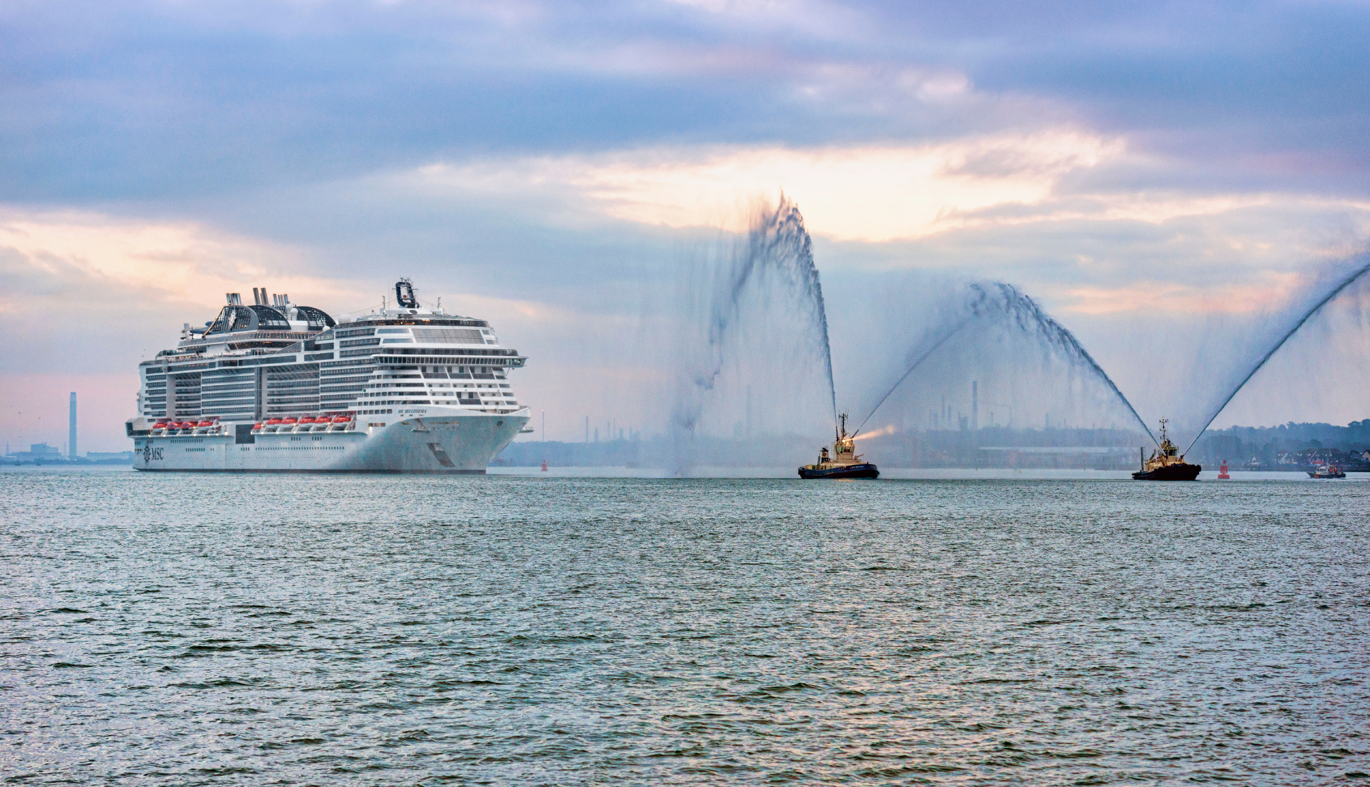 MSC Bellisssima arriving in Southampton