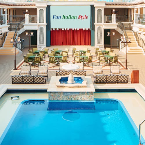 Pool deck onboard Carnival Firenze