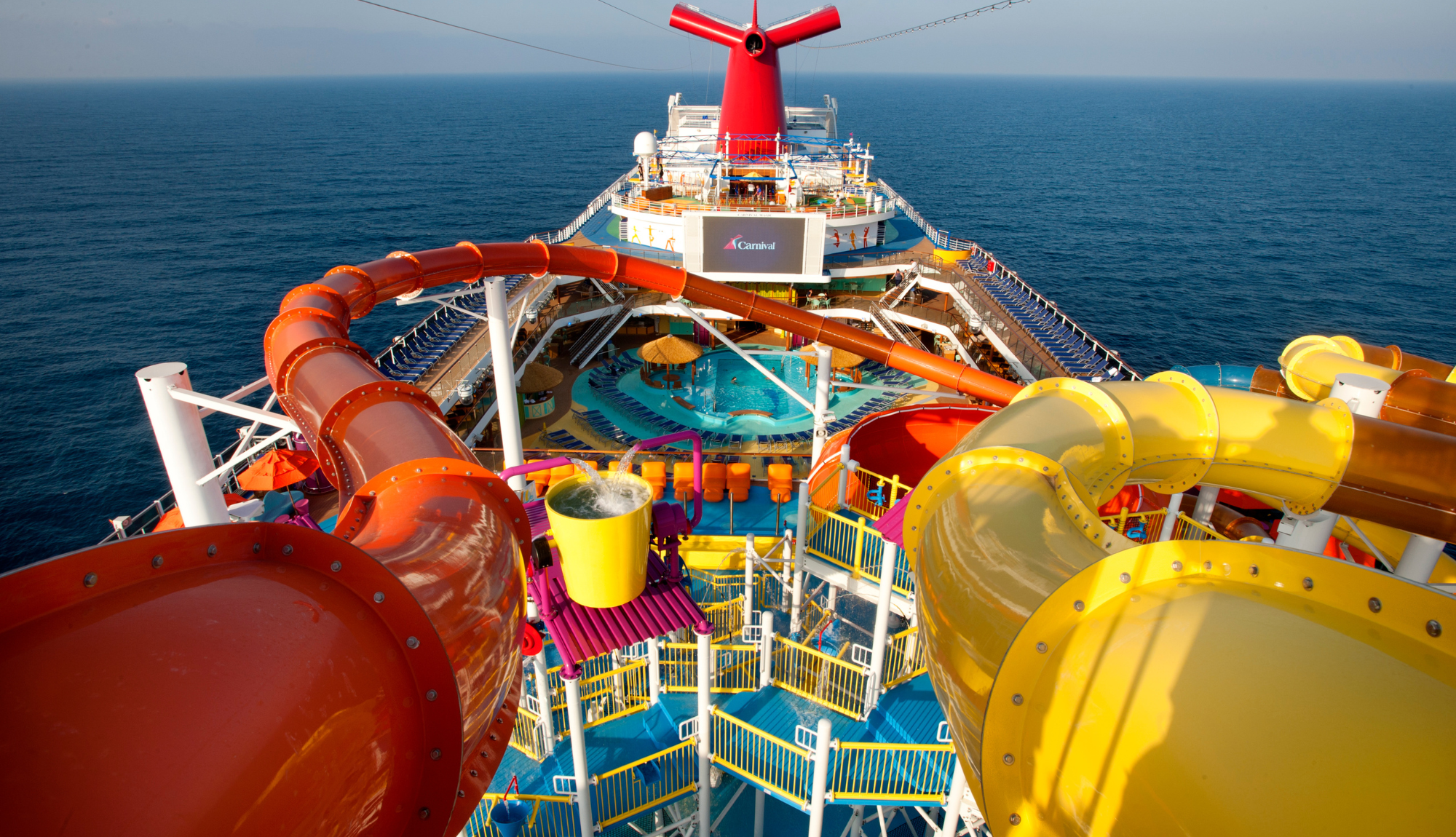 Carnival Waterworks waterslides onboard Carnival Magic