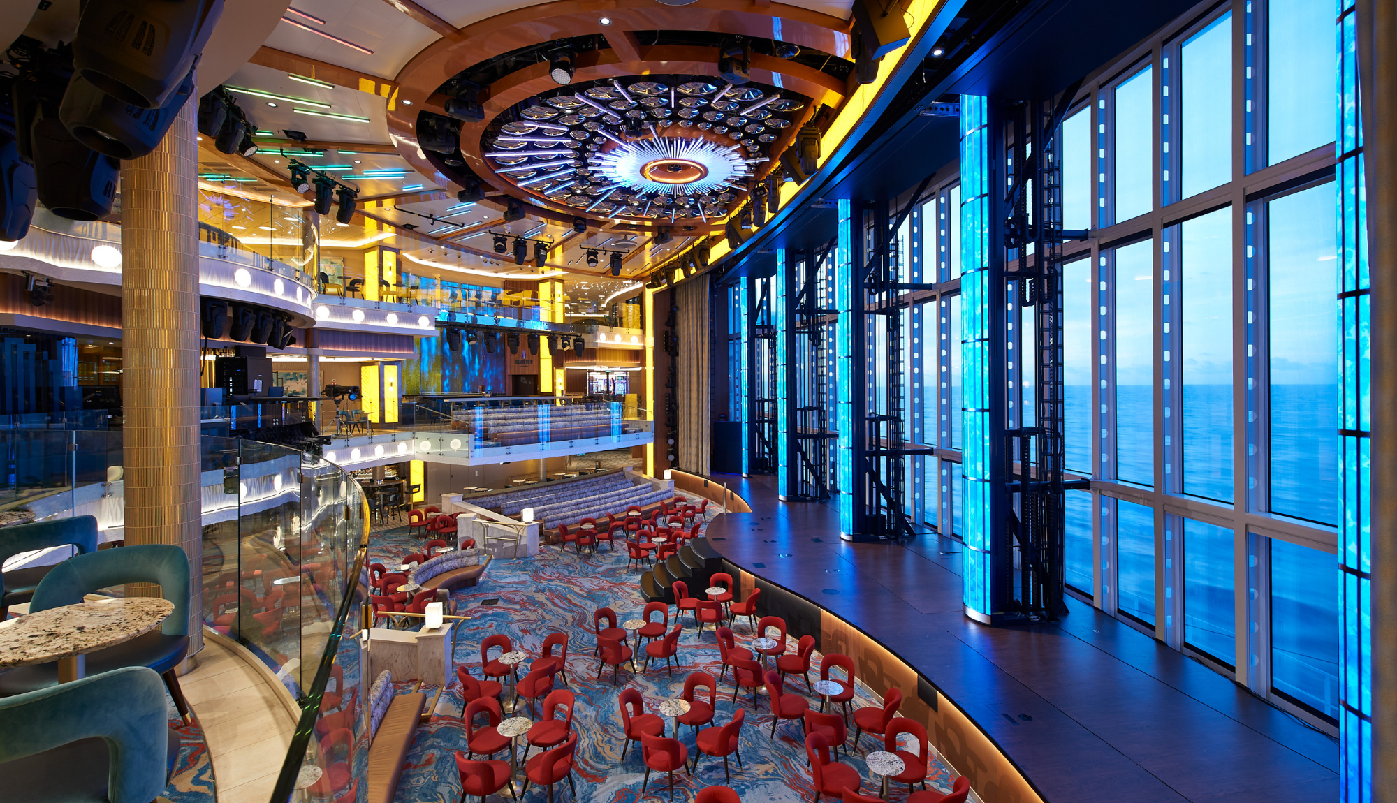 Centre Stage with ocean views onboard Mardi Gras