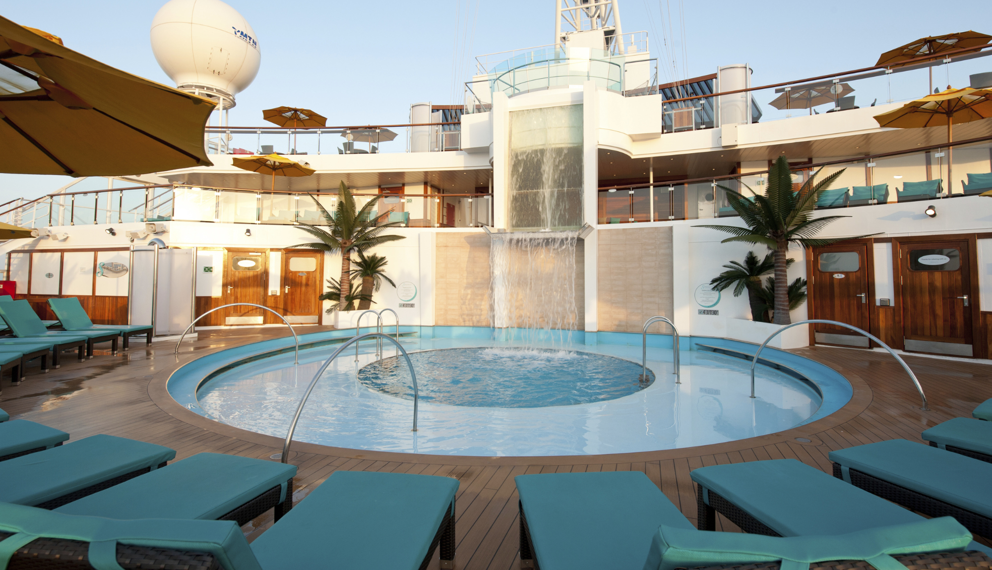 Serenity adults-only pool & waterfall on Carnival Sunshine