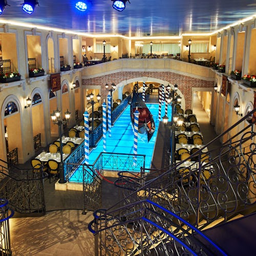 Canal Grande Restaurant with real Gondala in the middle of the room
