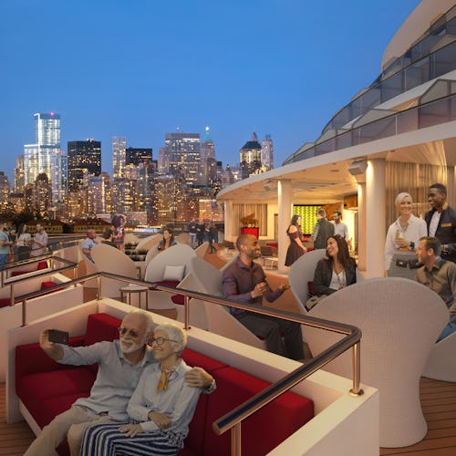 Exclusive Terrazza Carnivale terrace access overlooking the New York skyline