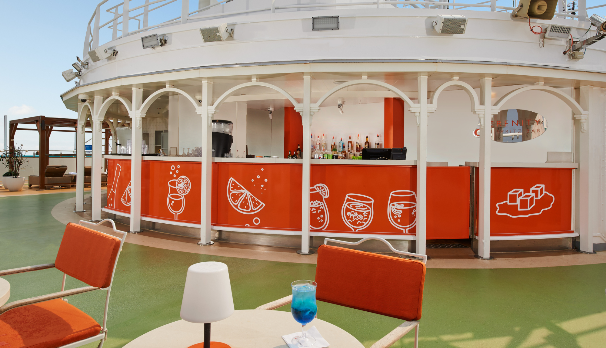 Italian style bar in the adults only serenity