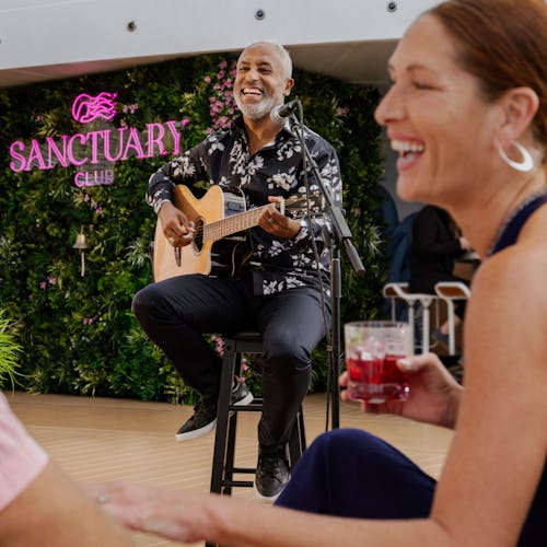 Guests enjoying live music at the Sanctuary Club