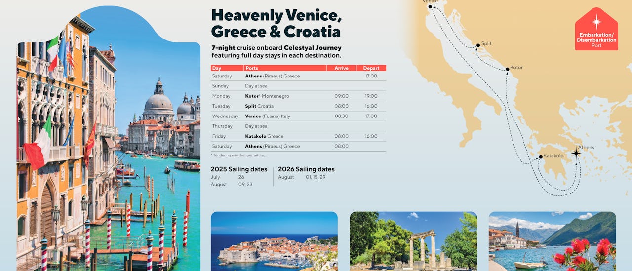 Heavenly Venice, Greece & Croatia - Celestyal Journey