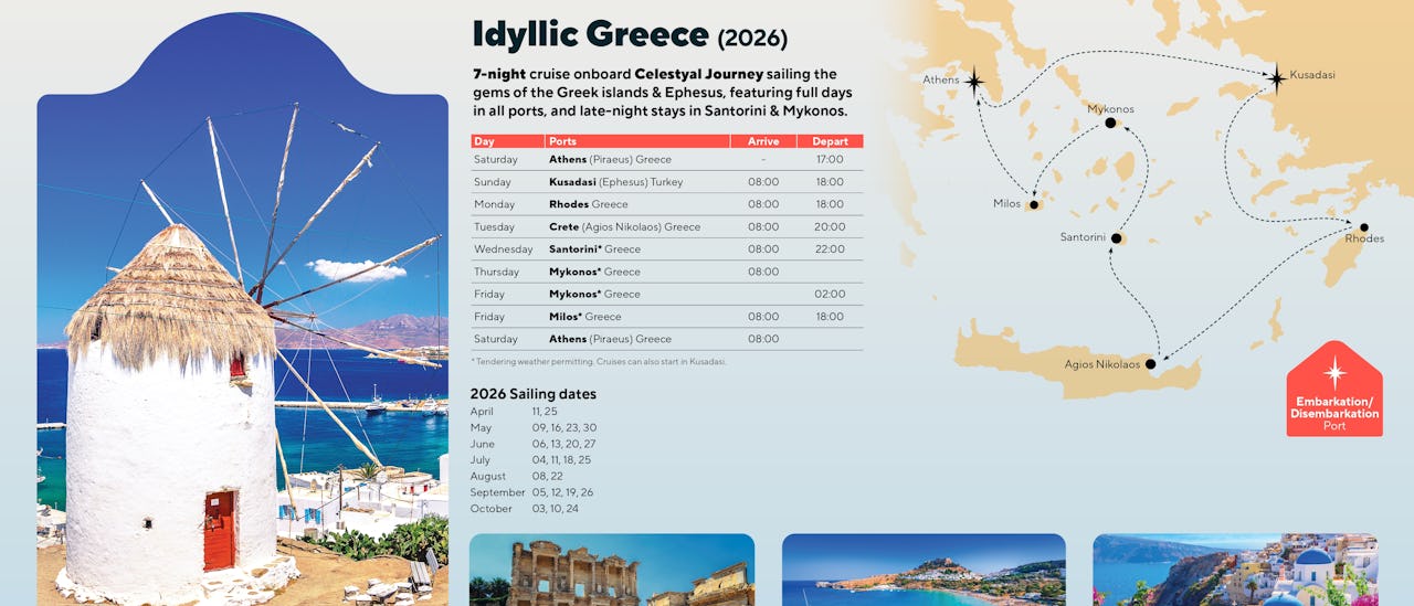 Idyllic Greece 2026 - Celestyal Journey