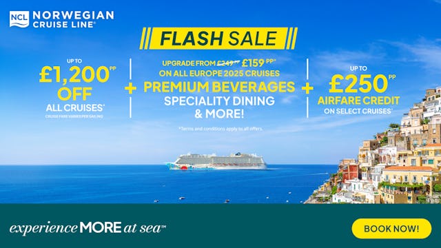 Norwegian Cruise Line Promo Flash Sale May 8th to May 22nd