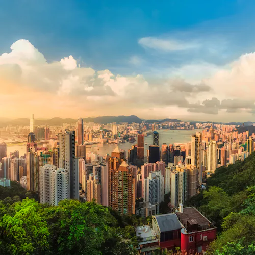 Viewpoint from The Peak, Hong Kong Island's highest point