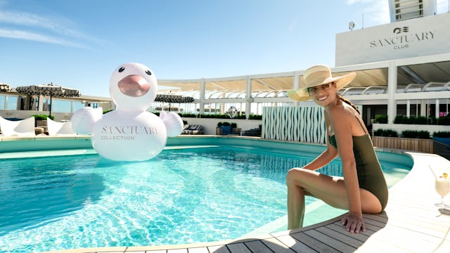 A Sanctuary Collection guests relaxing by the pool onboard Princess