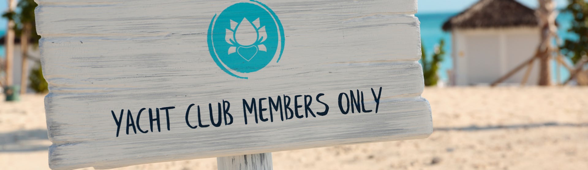 Entrance to the dedicated Yacht Club area at Ocean Caye in the Bahamas