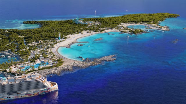 Great Stirrup Cay, an exclusive private island in the Bahamas, owned by Norwegian Cruise Line