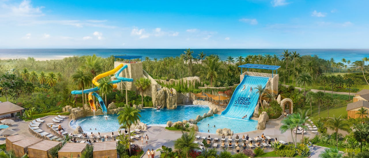 The brand new waterpark at Norwegian Cruise Line's private island Great Stirrup Cay