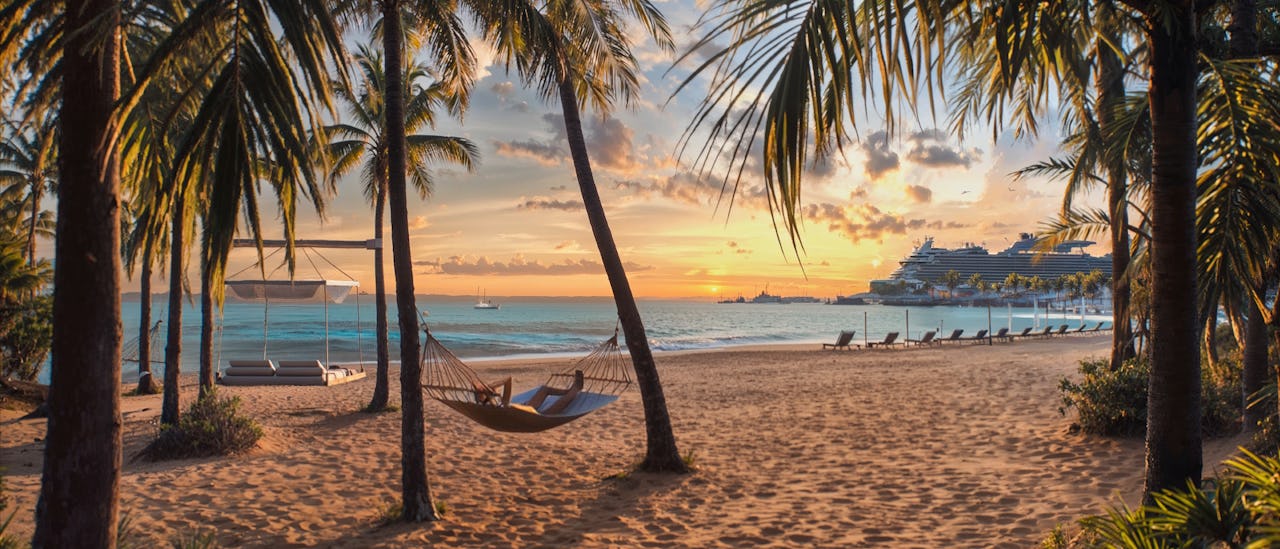 Hammock Bay, the perfect spot to relax on NCL's private island, Great Stirrup Cay