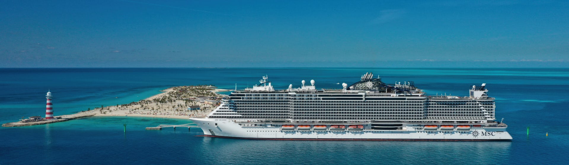 MSC Seaside's maiden call at Ocean Cay MSC Marine Reserve