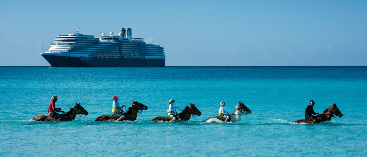 Horse riding in the sea at RelaxAway, Half Moon Cay