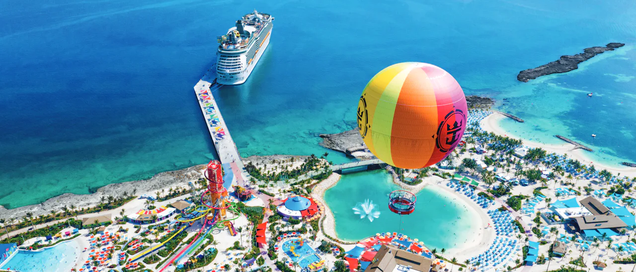 Up, Up and Away balloon ride on Perfect Day CocoCay
