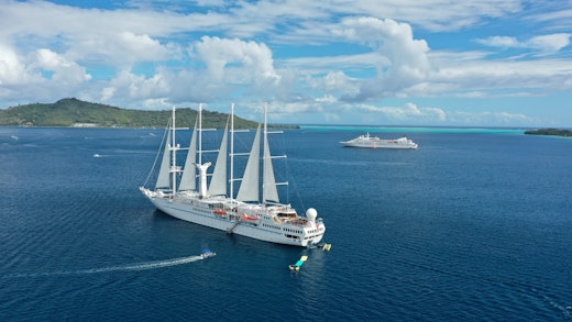Windstar Cruises ships Spirit and Breeze in Tahiti