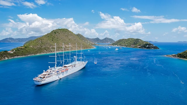Windstar Cruises ship Wind Surf in the Caribbean