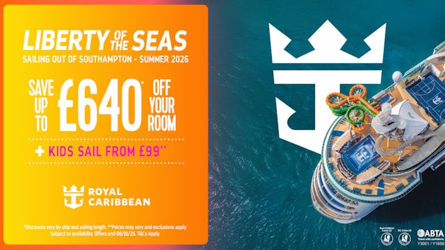 Royal Caribbean October Flash Offer - Up to £640 savings per cabin & Kids sail from £99pp.
