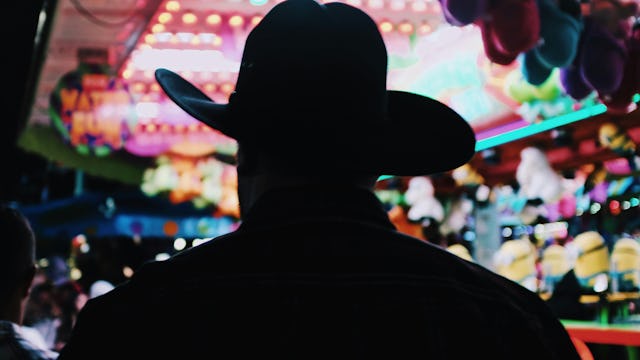 cowboy enjoying the Calgary Stampede festival