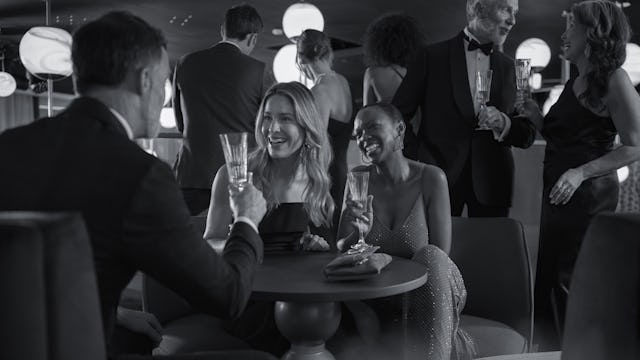 Guests enjoying Gala Night in the Queens Room onboard Cunard's Queen Anne