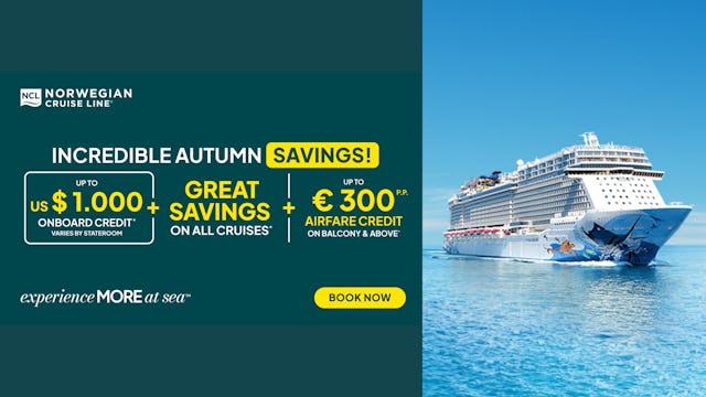 NCL up to $1000 onboard credit october offer