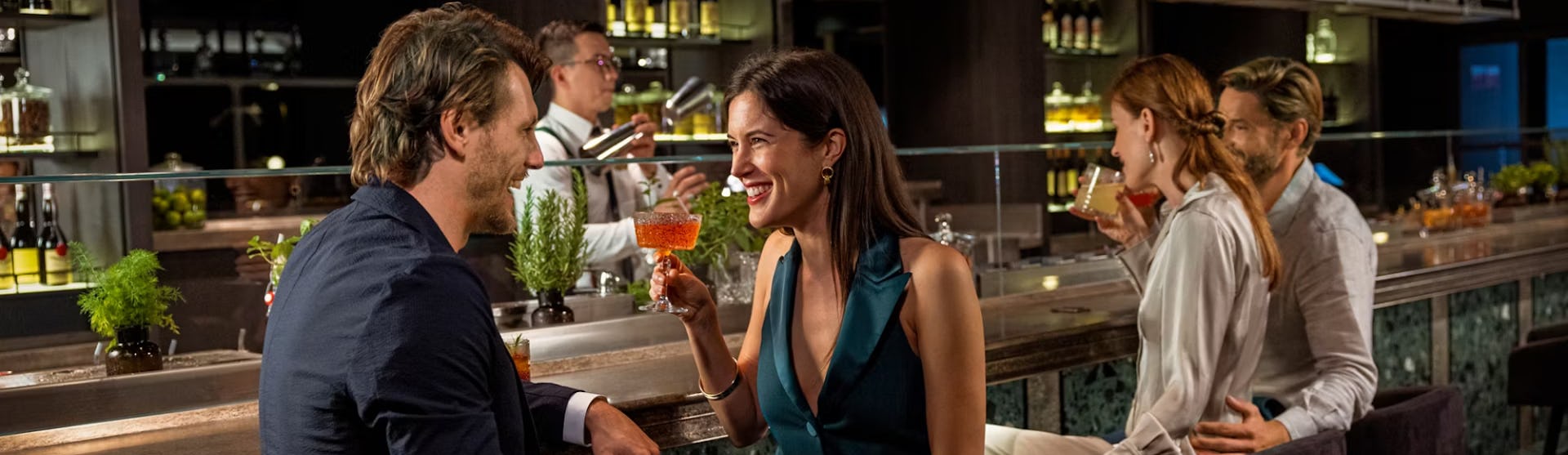 Guests enjoying the Premium Extra drinks package onboard MSC Cruises