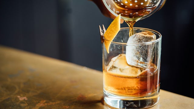 An old fashioned cocktail servce onboard MSC Cruises
