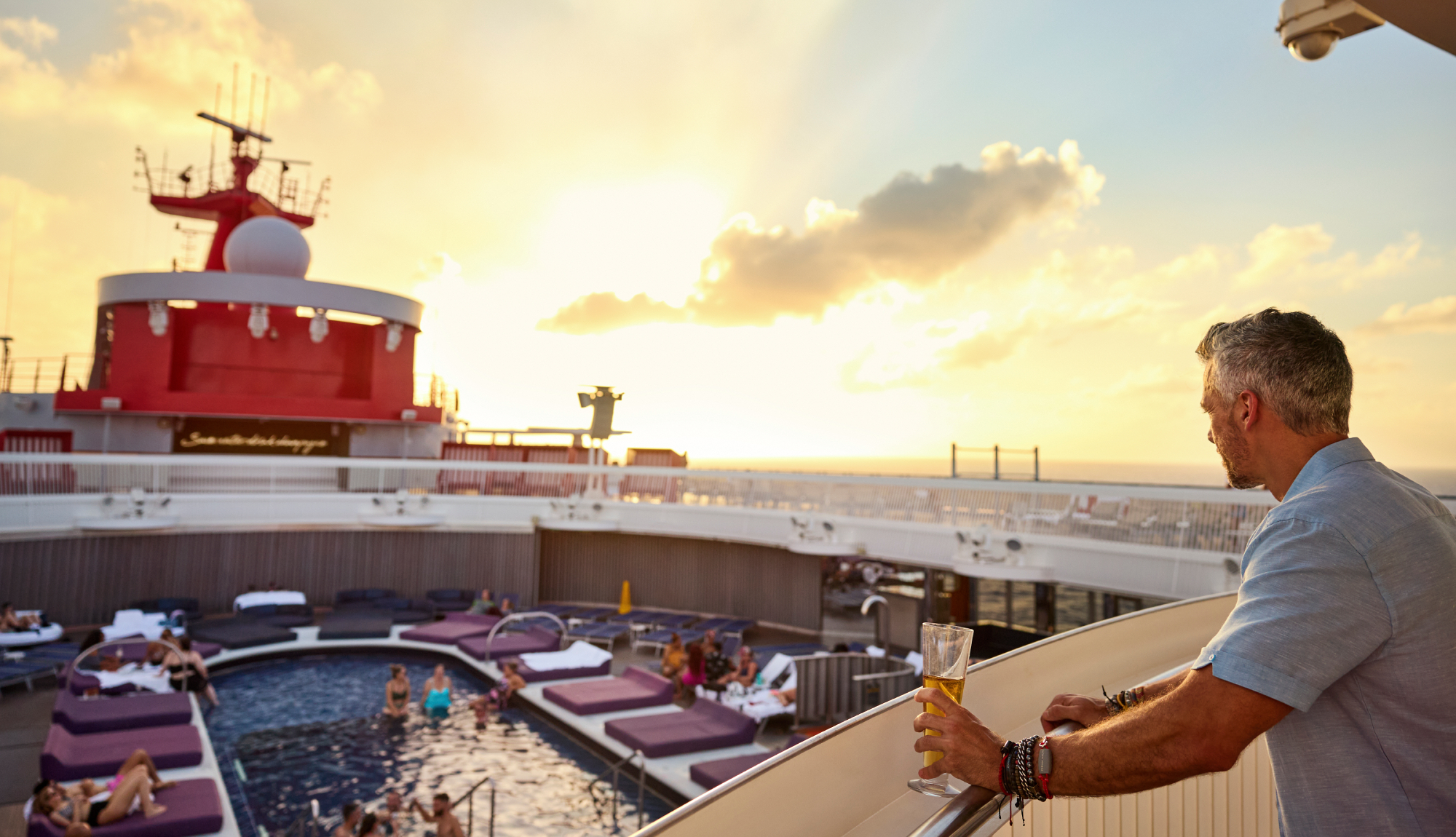 Virgin Voyages Drinks Packages Bar Tab - Pool Sunset