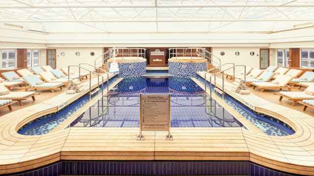 Pavillion Pool onboard Cunard's Queen Mary 2