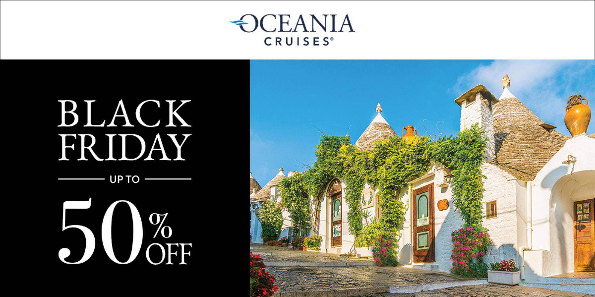 Up to 50% off with Oceania Cruises this Black Friday