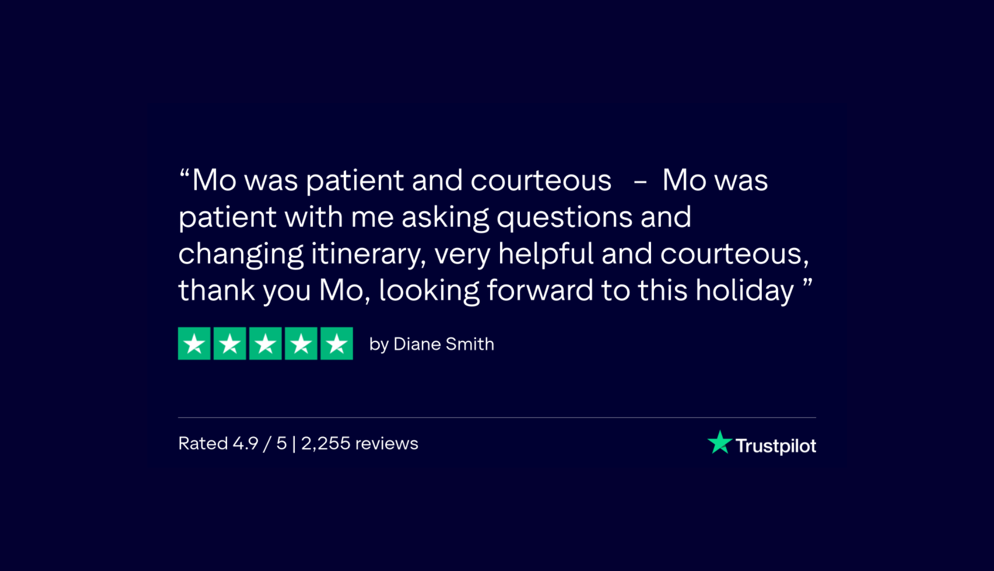 TrustPilot Review - Diane Smith