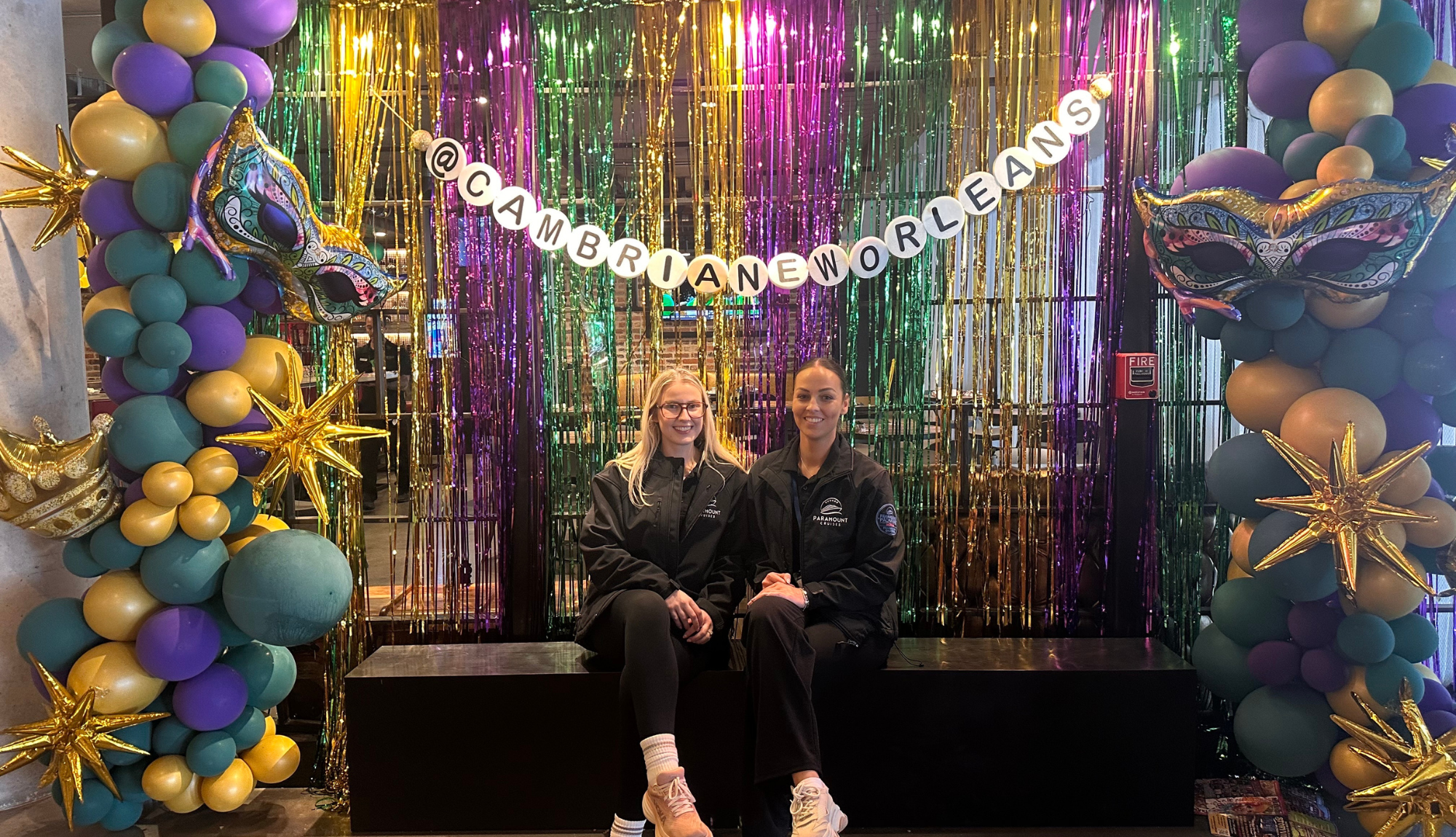 Jess & Leah at Cambria Hotel in New Orleans for Mardi Gras