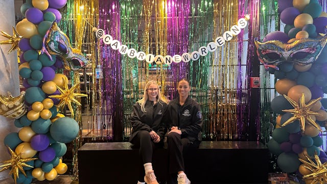 Jess & Leah at Cambria Hotel in New Orleans for Mardi Gras