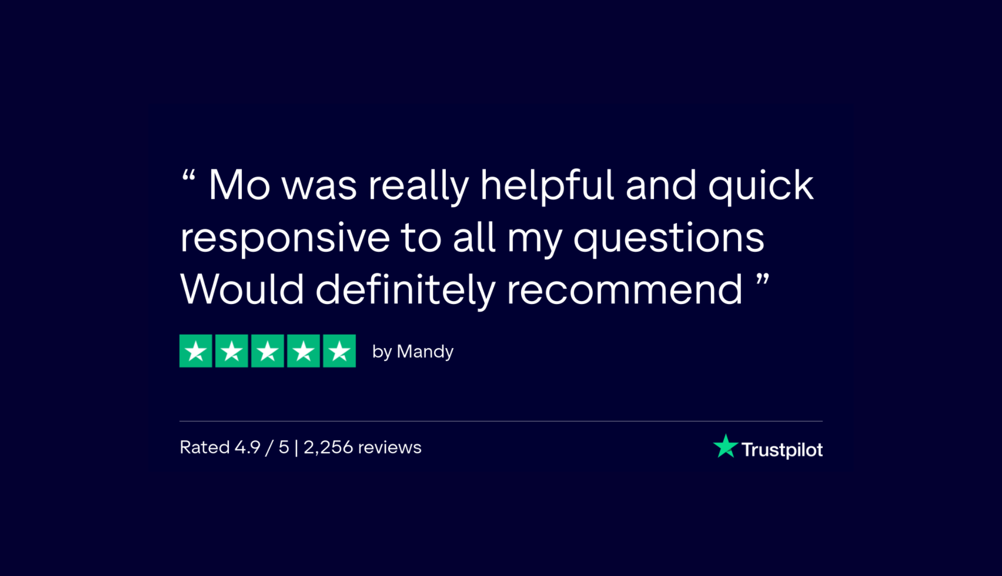 TrustPilot review - Mandy