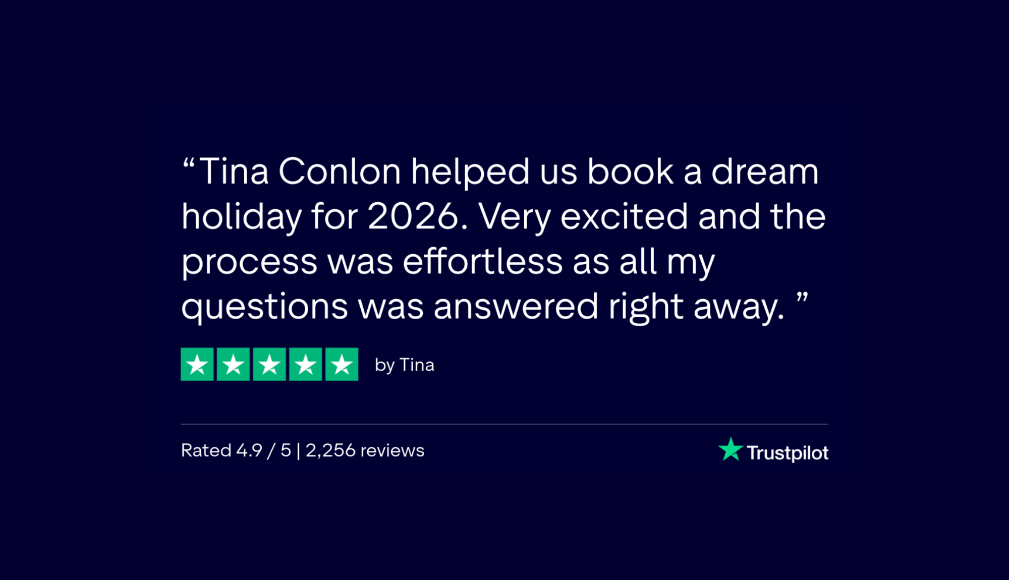TrustPilot Review - Tina