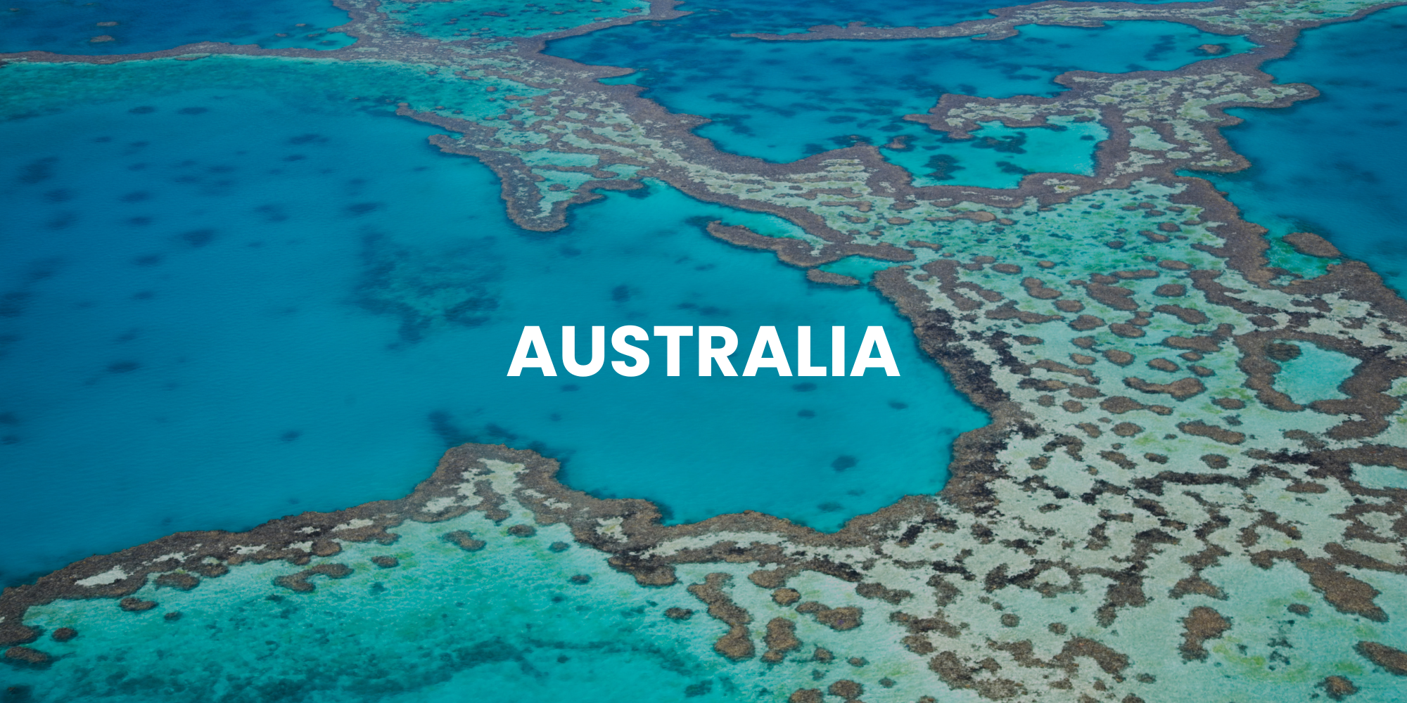 Aerial shot of the Great Barrier Reef