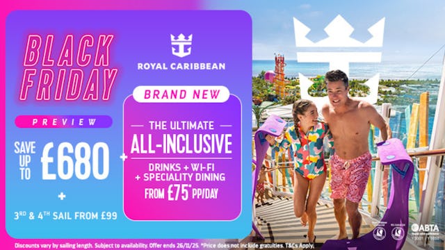Royal Caribbean Black Friday Preview Save up to £680 per cabin