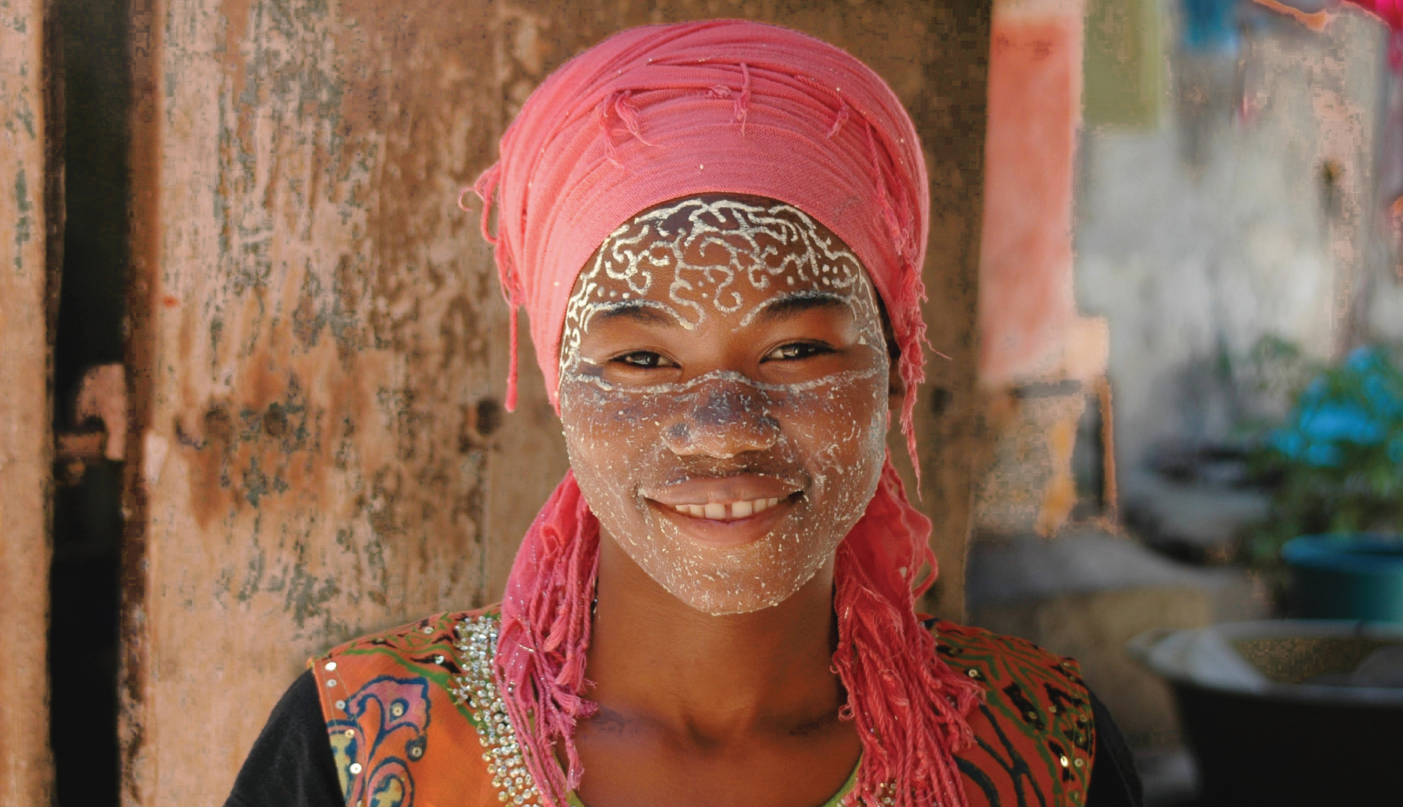 Woman in traditional dress from the Island of Mozambique