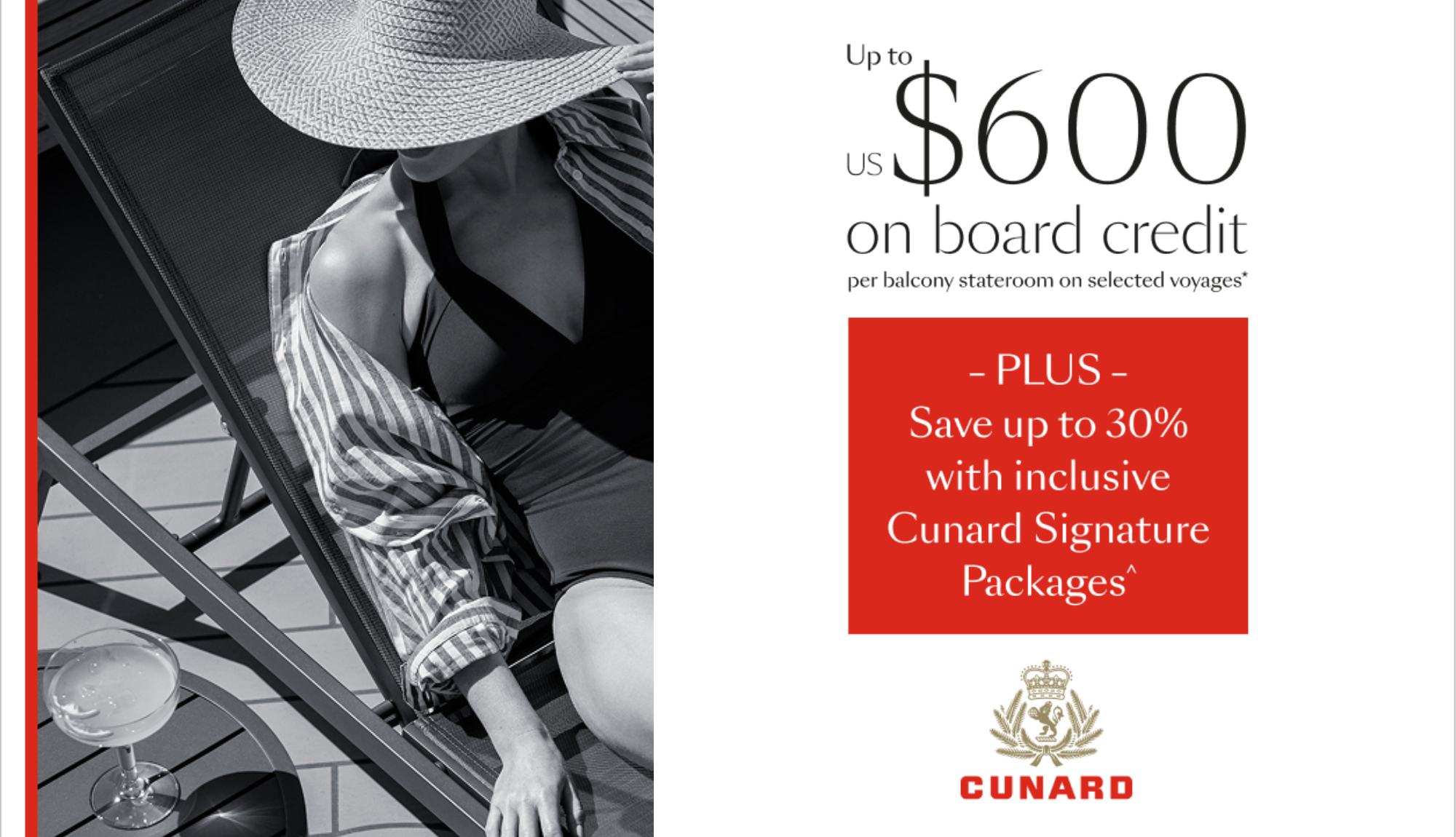 Cunard Wave Offer
